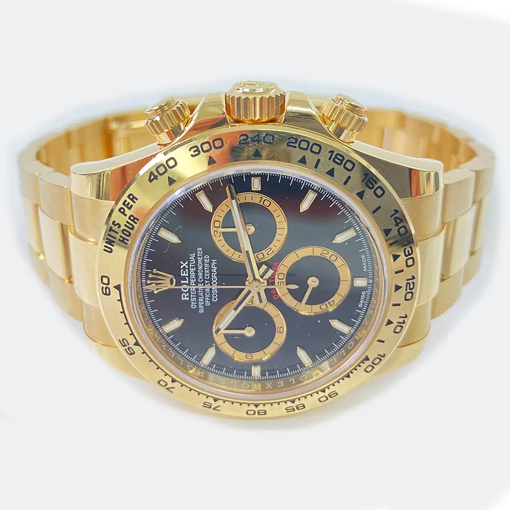 Rolex Daytona 40mm 126508 Oyster Yellow Gold Watch Black Index Dial 2023 – image 4