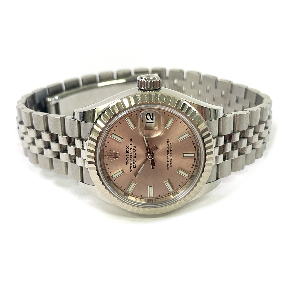 Rolex Lady-Datejust 28mm Jubilee 279174 Stainless Steel Watch Pink Index Dial