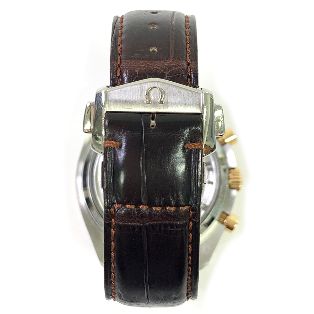 Omega Speedmaster Moon Phase Chronograph 304.23.44.52.13.001 Stainless Steel With Brown Leather Watch 2017