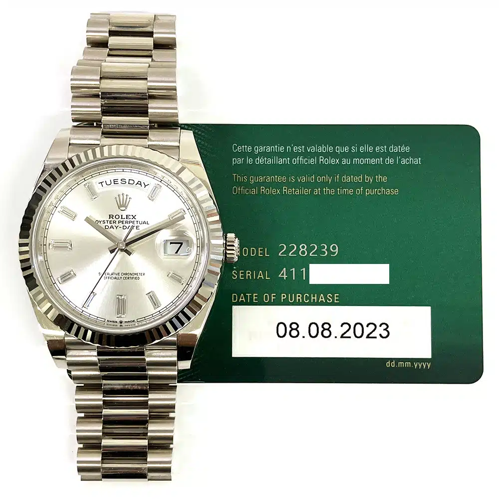 Rolex Day-Date 40 228239-0003 white gold, silver diamond dial - view 2