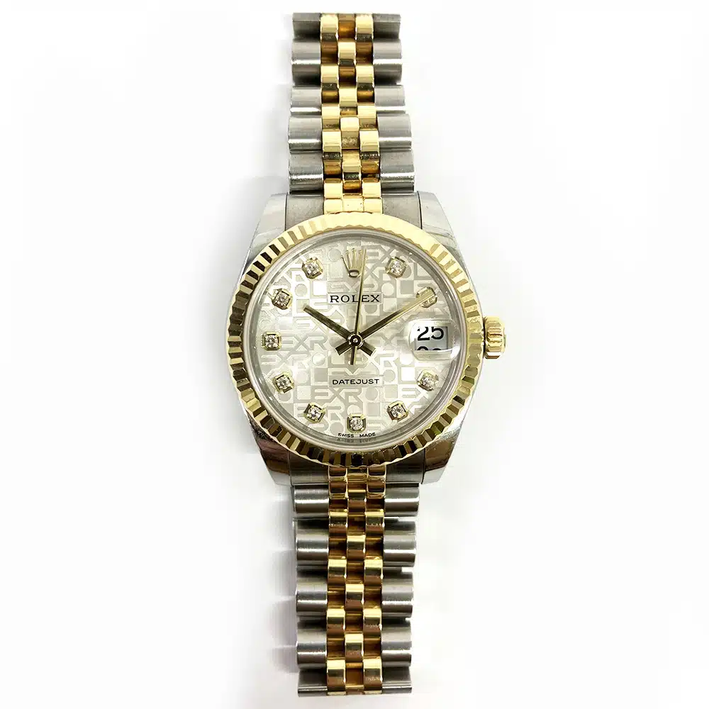 Rolex Lady-Datejust 31mm Jubilee Gold/Steel with Silver Diamond Dial Watch 2017 – image 3