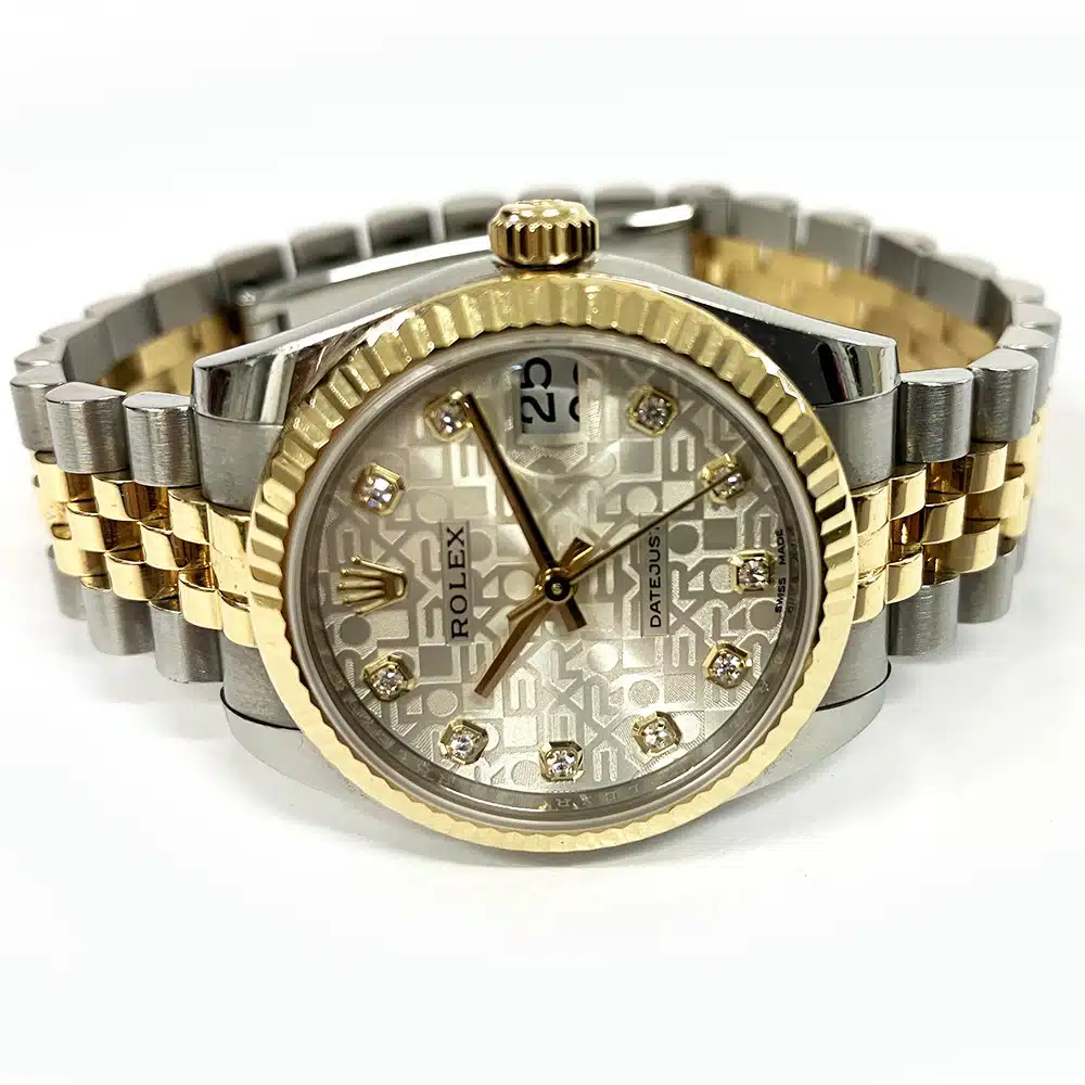Rolex Lady-Datejust 31mm Jubilee Gold/Steel with Silver Diamond Dial Watch 2017 – image 4