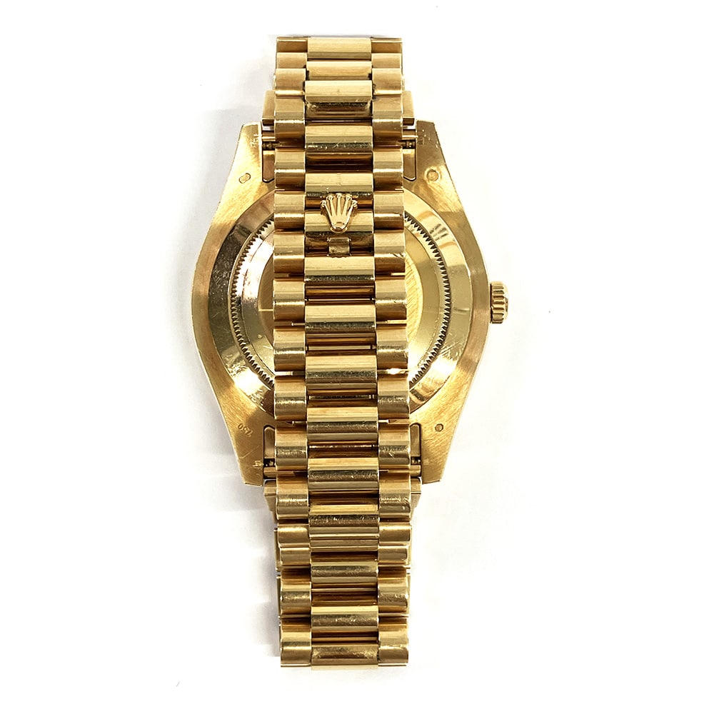 Rolex Day-Date II 41mm 218398BR Yellow Gold with Champagne Diamond Dial Watch 2014