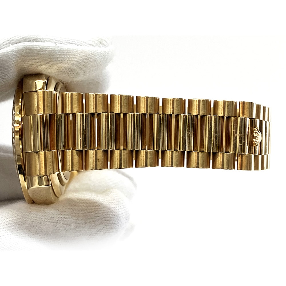 Rolex Day-Date II 41mm 218398BR Yellow Gold with Champagne Diamond Dial Watch 2014