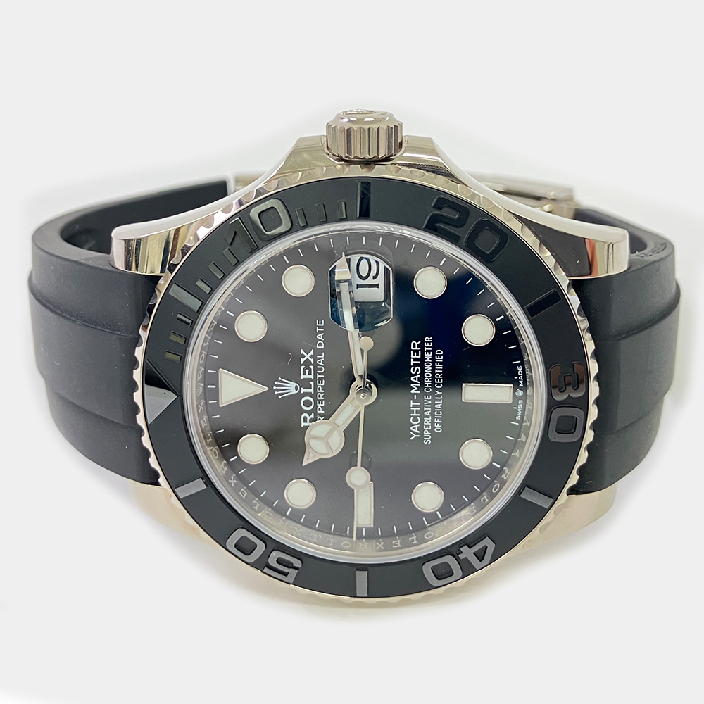 MINT Rolex Yacht-Master 226659 42mm White Gold With Black Rubber Watch Black Dial 2020