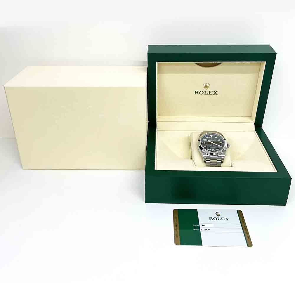 Rolex Air-King 40mm Oyster Stainless Steel Watch Black Arabic Dial 116900 2019