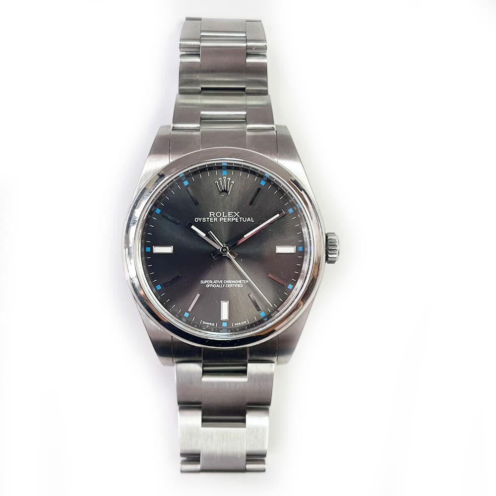 Rolex Oyster Perpetual 114300 39mm Stainless Steel with Slate Dial Watch 2017