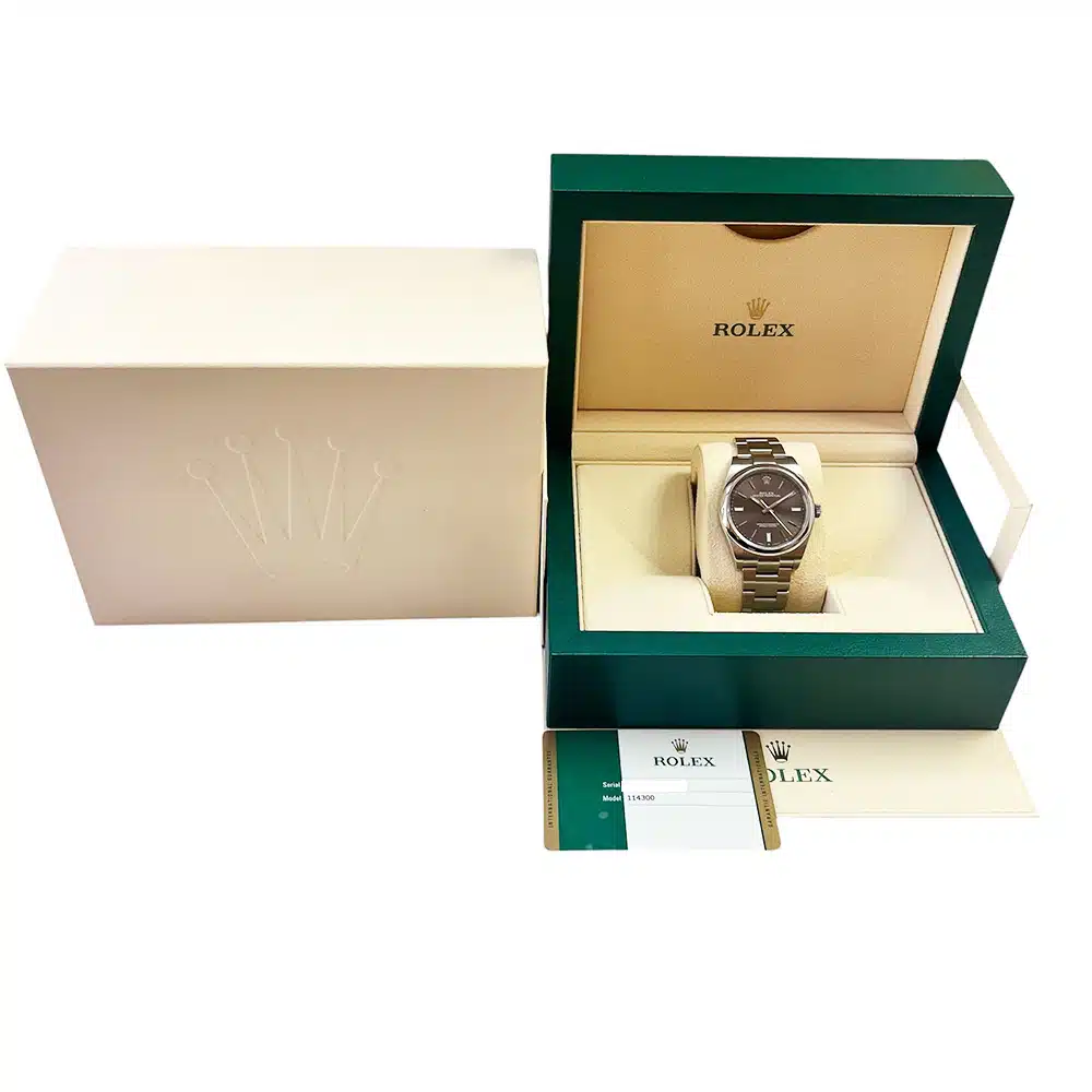 Rolex Oyster Perpetual 114300 39mm Stainless Steel with Slate Dial Watch 2017 – image 7