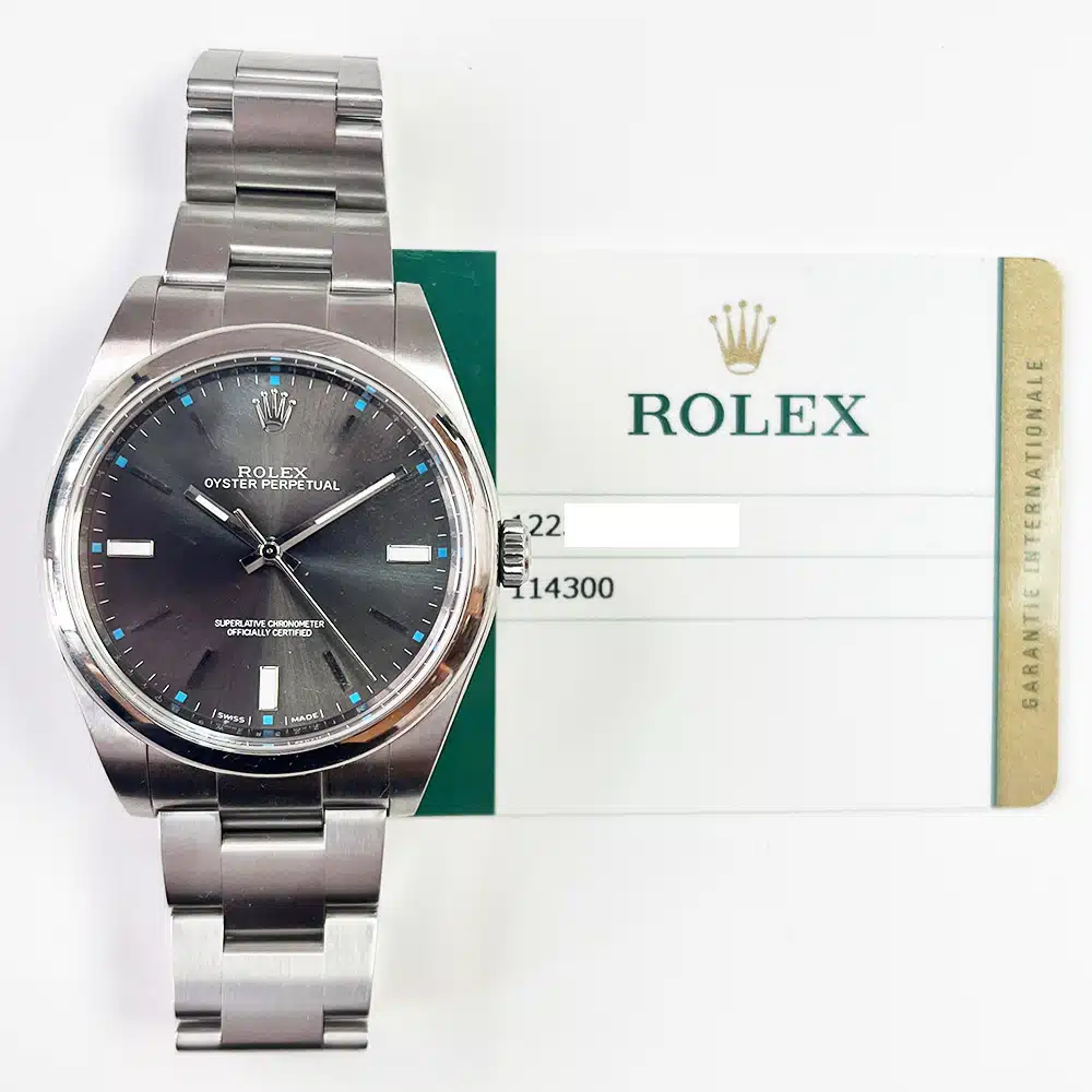 Rolex Oyster Perpetual 114300 39mm Stainless Steel with Slate Dial Watch 2017 – image 2