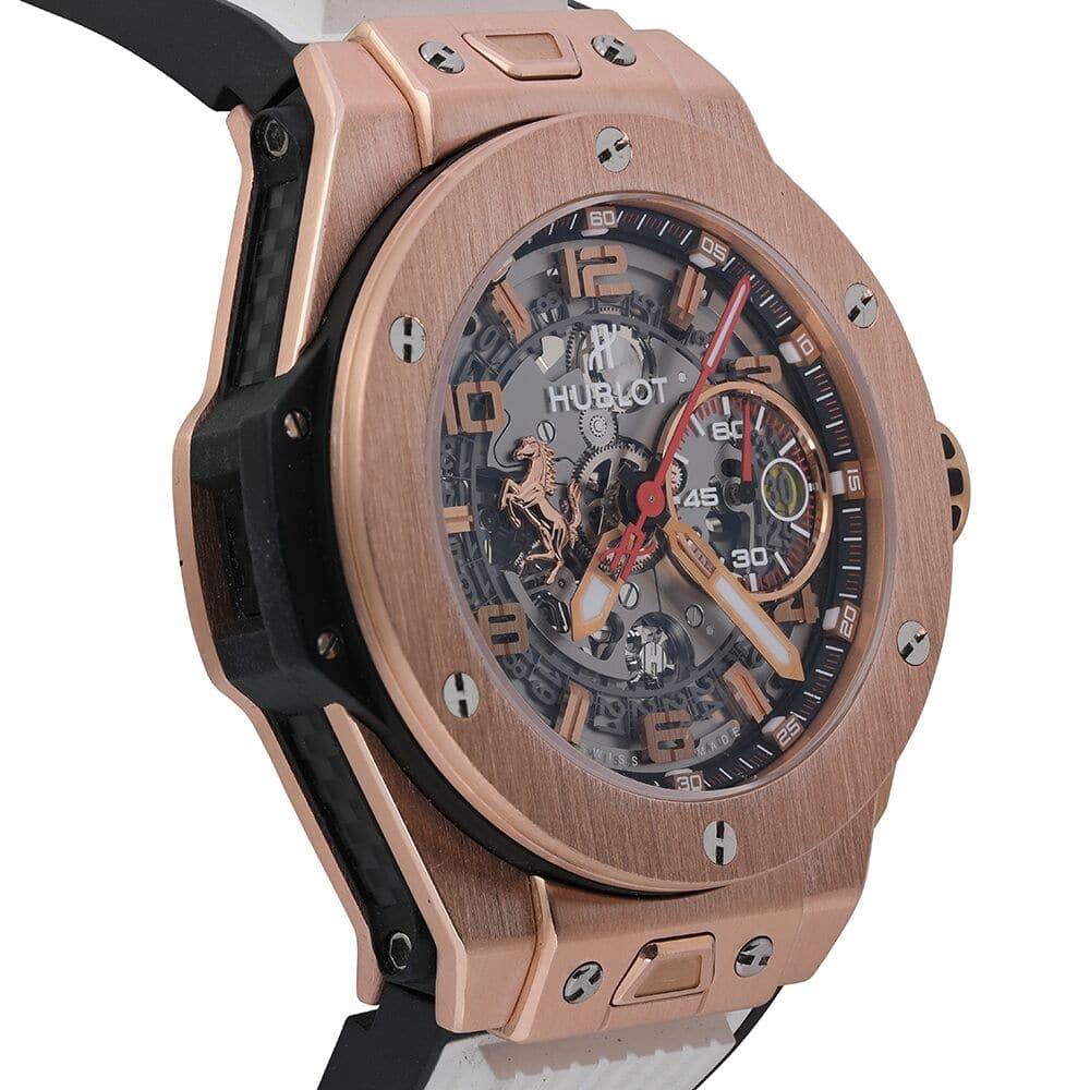 Hublot Big Bang Ferrari 401.OX.0123.VR 18kt King Gold Men's Watch White Rubber Strap