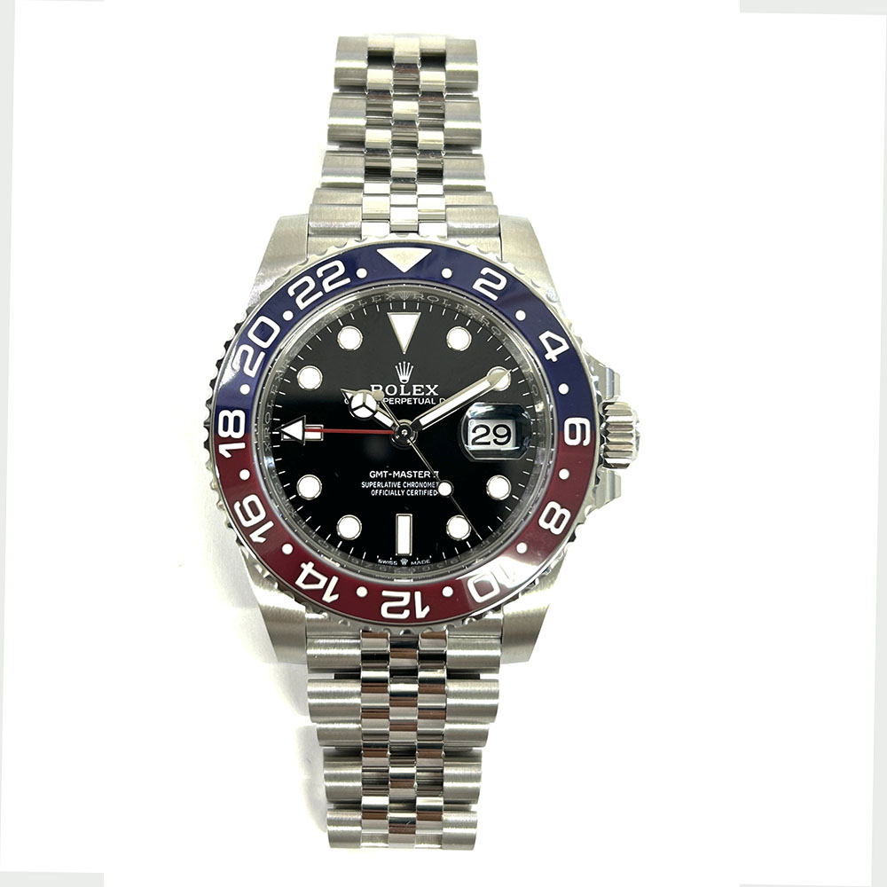 Rolex 126710BLRO GMT-Master II 40mm Jubilee Stainless Steel Watch Black Dial 2024