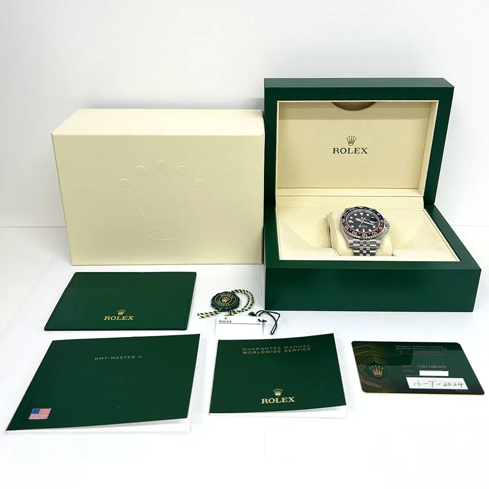 Rolex 126710BLRO GMT-Master II 40mm  Jubilee Stainless Steel Watch Black Dial 2024 – image 8