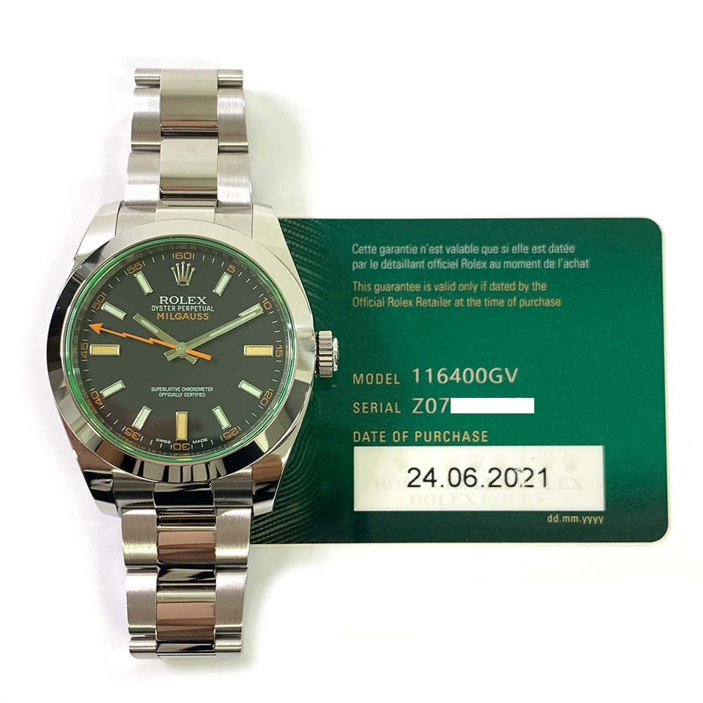 Rolex Milgauss 40mm Stainless Steel 116400GV with Black Dial Watch