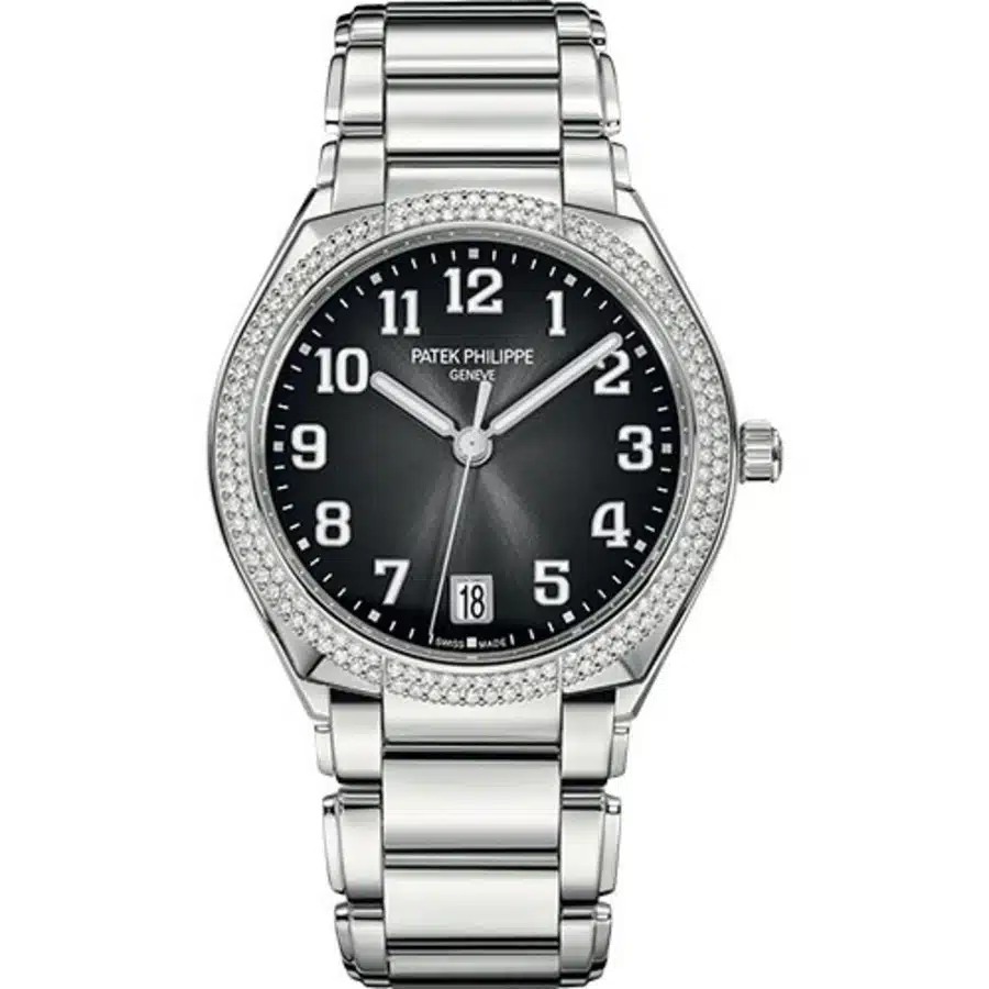 Patek Philippe Twenty 4 Automatic Grey Dial 7300/1200A-010 Diamond Bezel Watch 2018