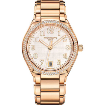 Patek Philippe Twenty-4 7300/1200R-010 rose gold watch, dial detail