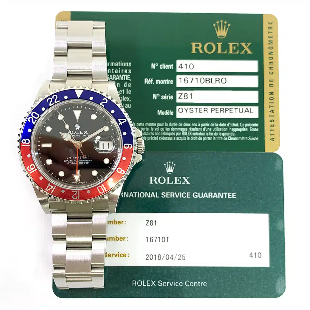 Rolex GMT-Master II "Pepsi" 40mm Oyster 16710 Stainless Steel Watch Black Dial 2011 – image 2