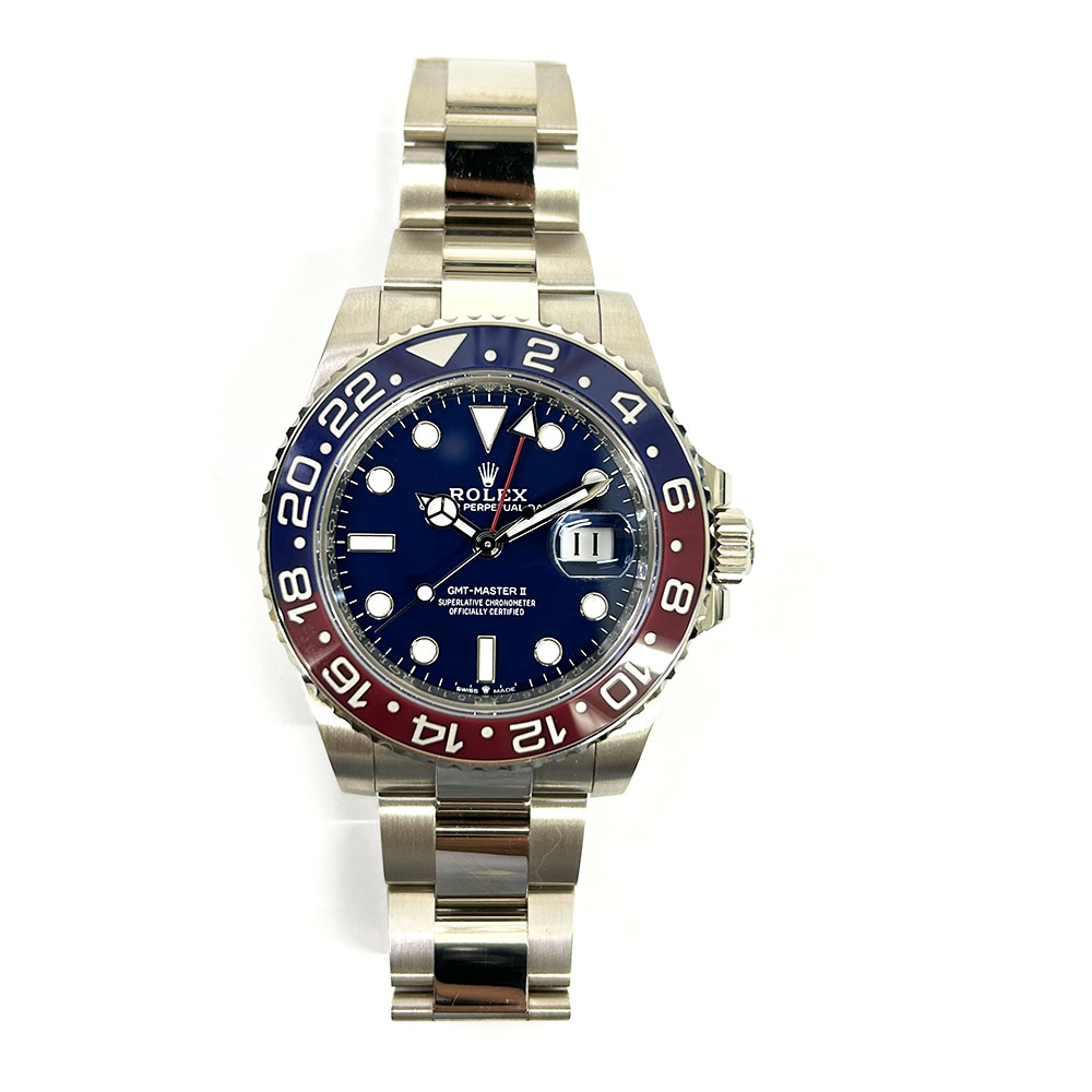 Rolex GMT-Master II 40mm 126719BLRO-0003 Pepsi White Gold with Blue Dial Watch 2022