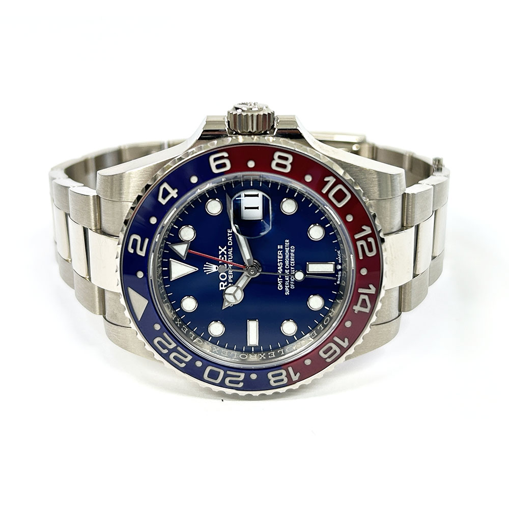 Rolex GMT-Master II 40mm 126719BLRO-0003 Pepsi White Gold with Blue Dial Watch 2022