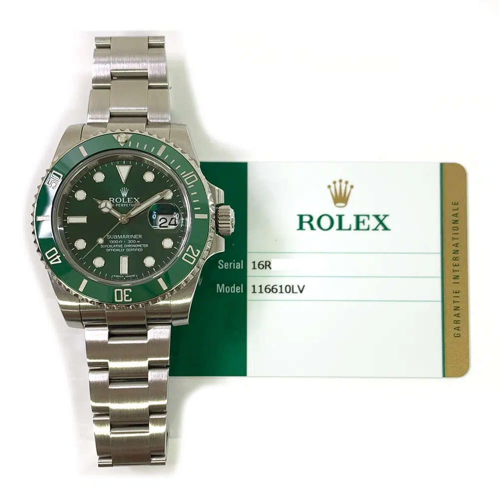 Rolex 116610LV Submariner Oyster Bracelet Green Dial  Stainless Steel Men's Watch 2015 – image 3