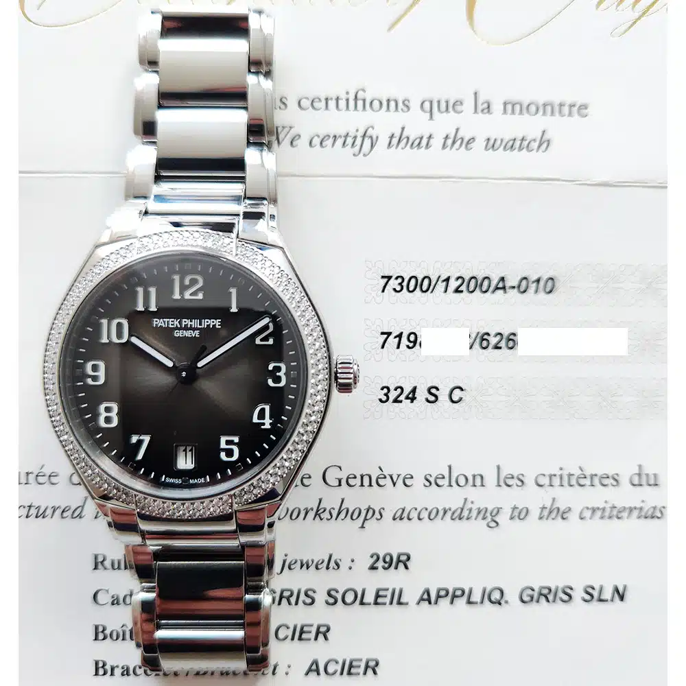Patek Philippe Twenty 4 Automatic Grey Dial 7300/1200A-010 Diamond Bezel Watch 2018 – image 3