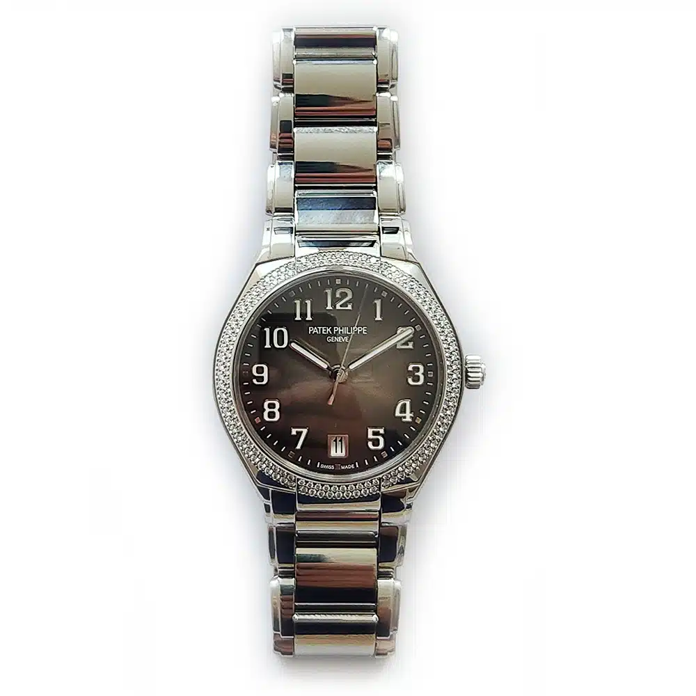 Patek Philippe Twenty-4 7300/1200A-010 stainless steel watch, dial detail