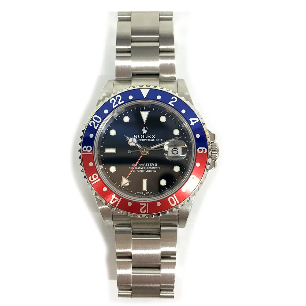 Rolex Black Dial  GMT-Master II "Pepsi" 16710 Stainless Steel Men's Watch 2006 – image 3
