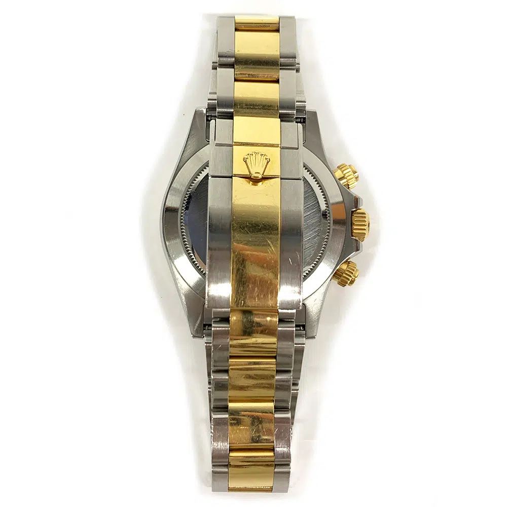 Rolex Daytona Oyster 40mm 116523 Stainless Steel & Yellow Gold Watch Black Diamond Dial – image 5