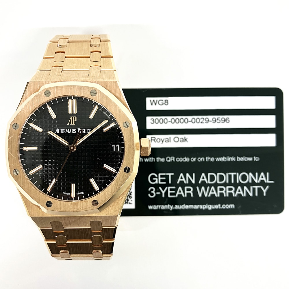 Audemars Piguet Royal Oak 15500OR.OO.1220OR.01 41mm Rose Gold with Black Dial Watch 2022