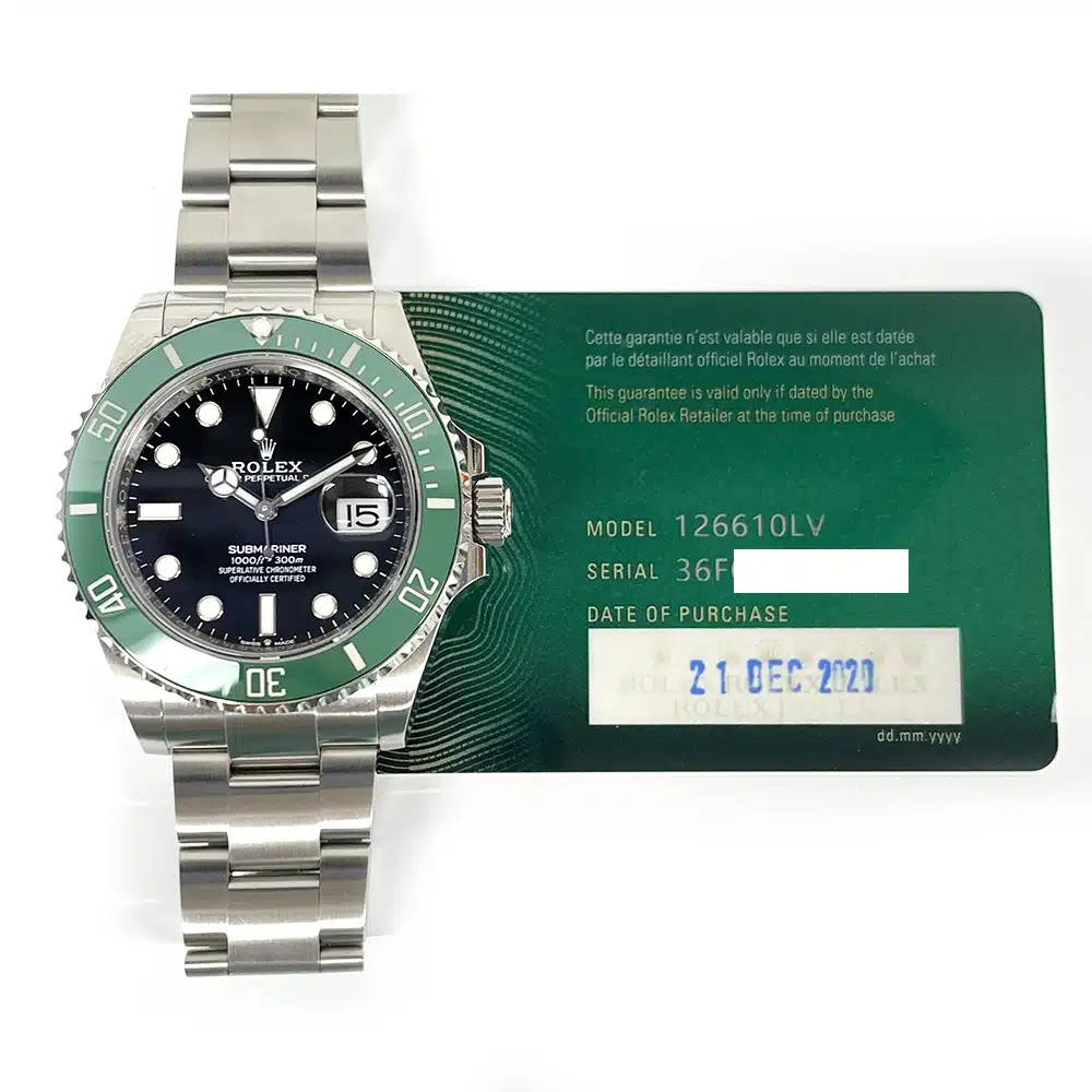 Rolex Submariner 126610LV Starbucks, black dial, dial detail