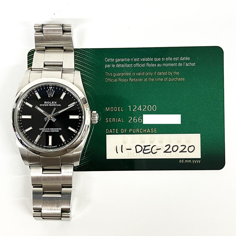 Rolex Oyster Perpetual 34mm 124200 Stainless Steel Watch Black Dial 2020