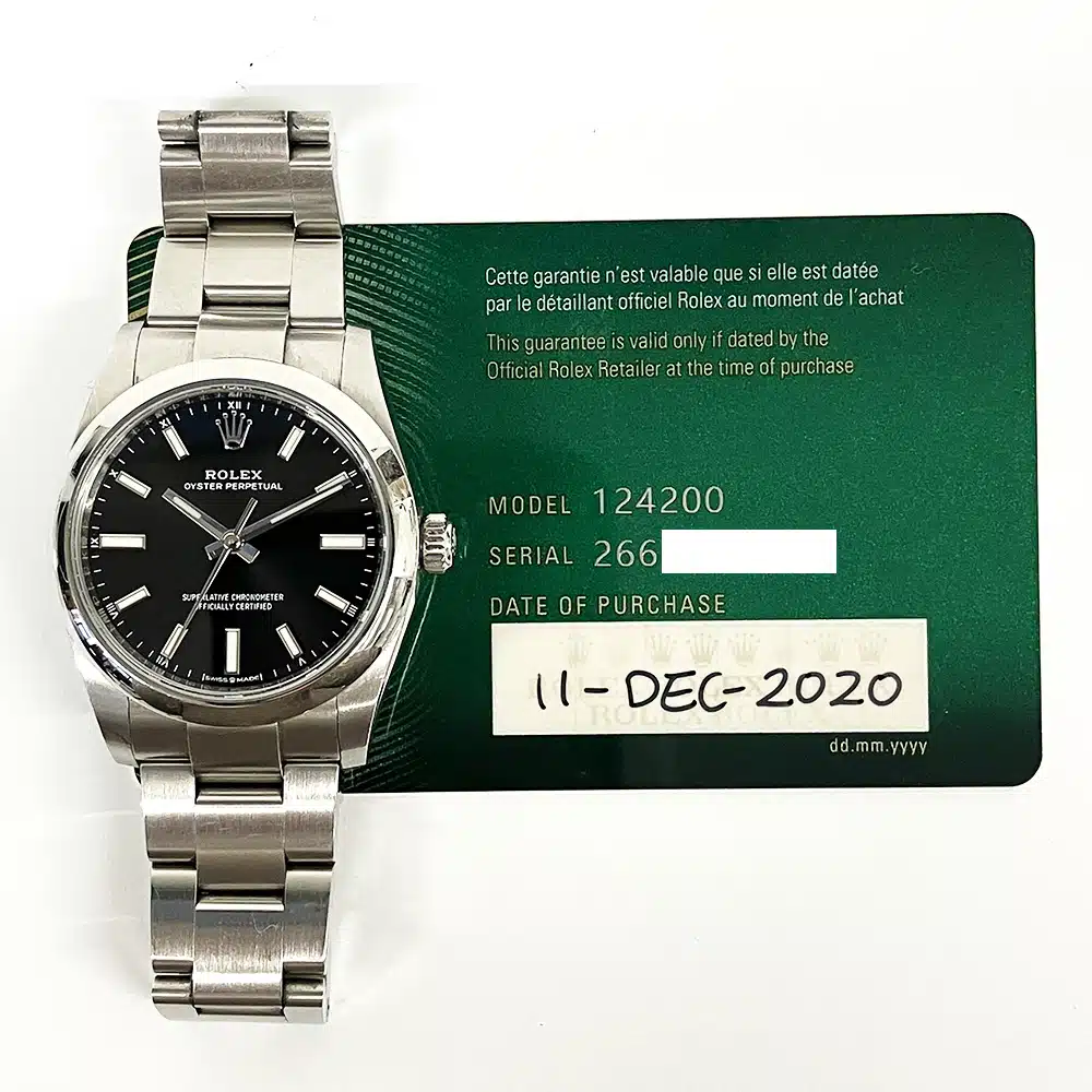 Rolex Oyster Perpetual 34mm 124200 Stainless Steel Watch Black Dial 2020 – image 2