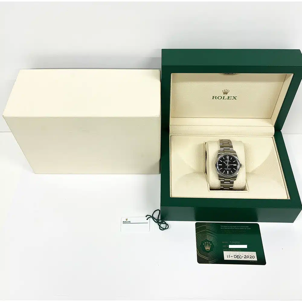 Rolex Oyster Perpetual 34mm 124200 Stainless Steel Watch Black Dial 2020 – image 8