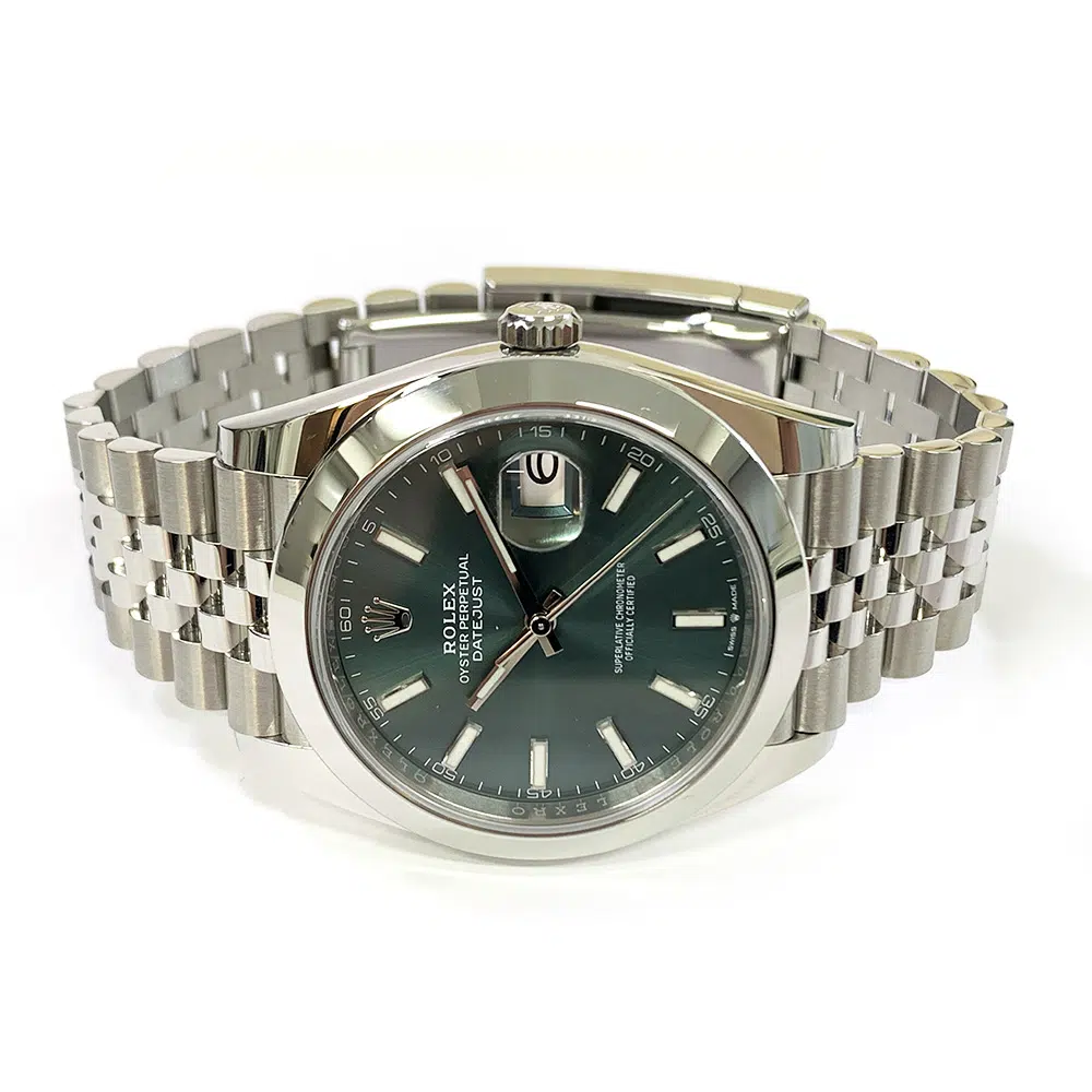 Rolex Datejust 41mm Jubilee 126300 Stainless Steel Watch Green Dial 2024 – image 4