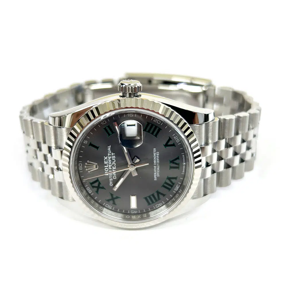 Rolex Datejust 36 Wimbledon Grey 126234  Fluted Bezel Stainless Steel Jubilee 2024 – image 4