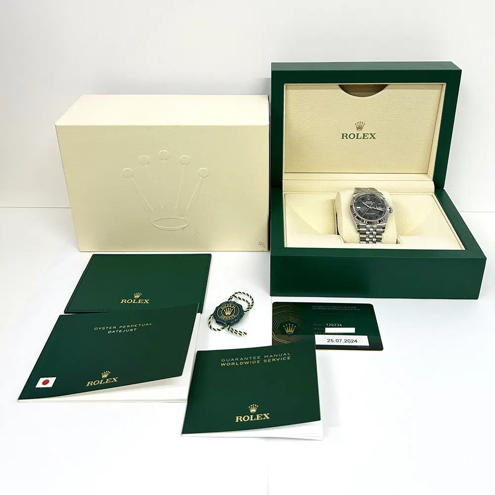Rolex Datejust 36 Wimbledon Grey 126234  Fluted Bezel Stainless Steel Jubilee 2024 – image 8