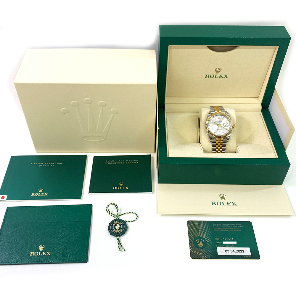 Rolex Datejust 41mm Silver Dial Jubilee 126333 Stainless Steel & Yellow Gold Watch 2022