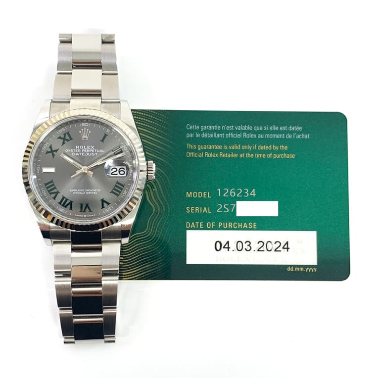 Rolex Datejust 36 126234-0046 Oyster Stainless Steel with Wimbledon Dial Watch 2024