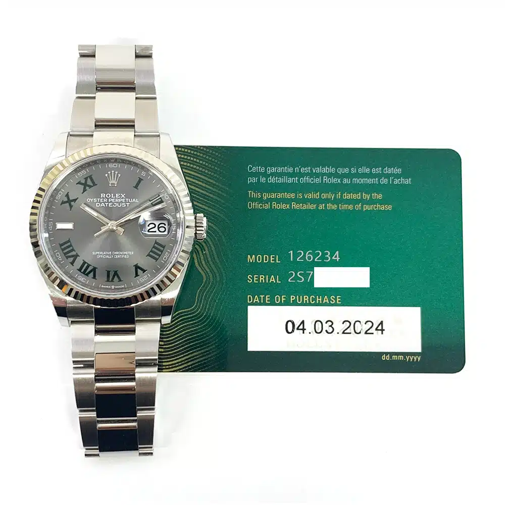 Rolex Datejust 36 126234-0046 Oyster Stainless Steel with Wimbledon Dial Watch 2024