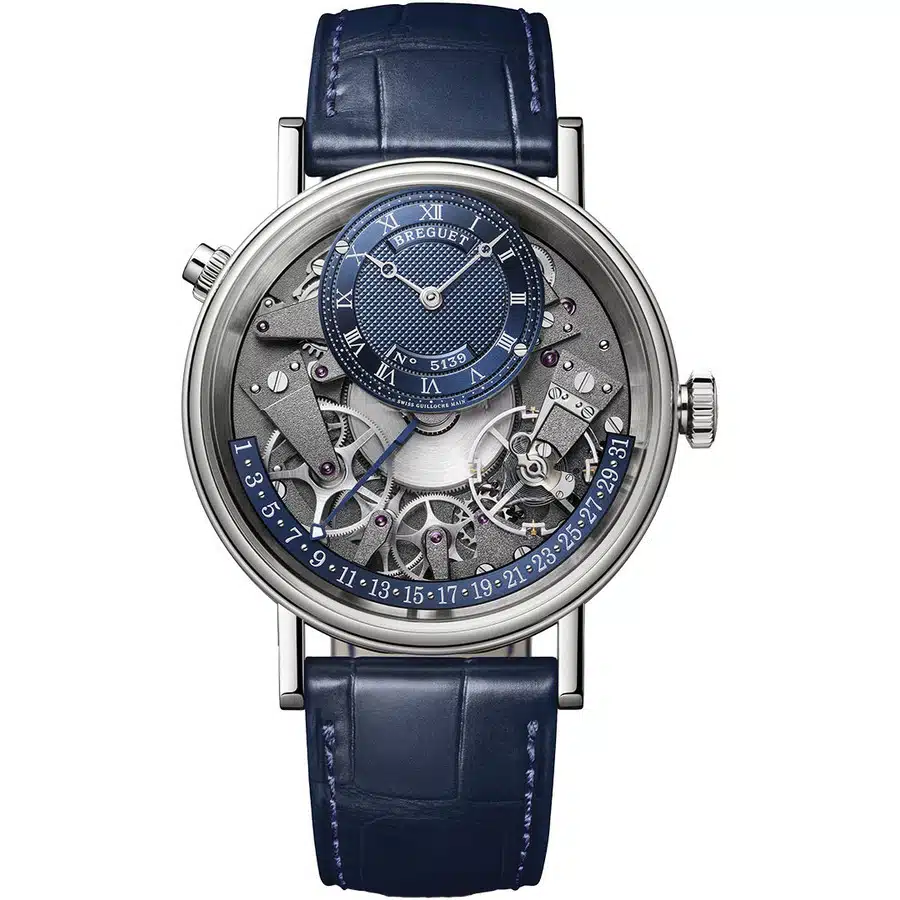 Breguet Tradition Automatic Retrograde Date 40mm 7597BBGY9WU White Gold With Blue Leather Watch 2024