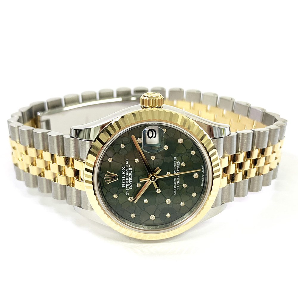 Rolex Datejust 278273 31mm Stainless Steel/Yellow Gold with Green Dial Watch 2024