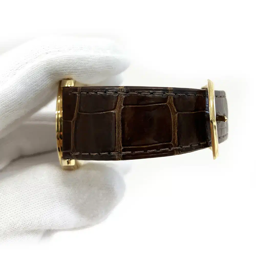 Patek Philippe Calatrava 37mm 5196J-001 Yellow Gold With Brown Leather Watch White Dial 2007 – image 7