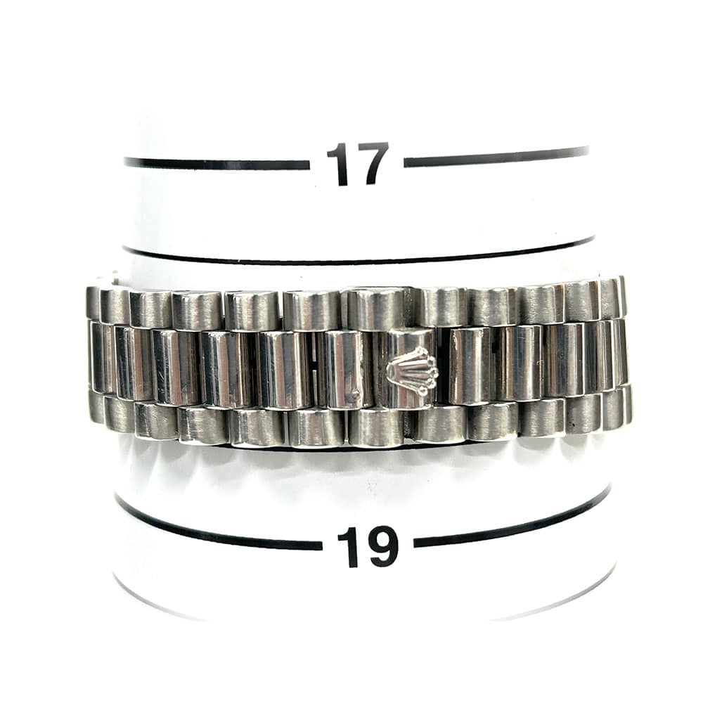 Rolex Day-Date 36 18239 White Gold with Silver Diamond Dial Watch