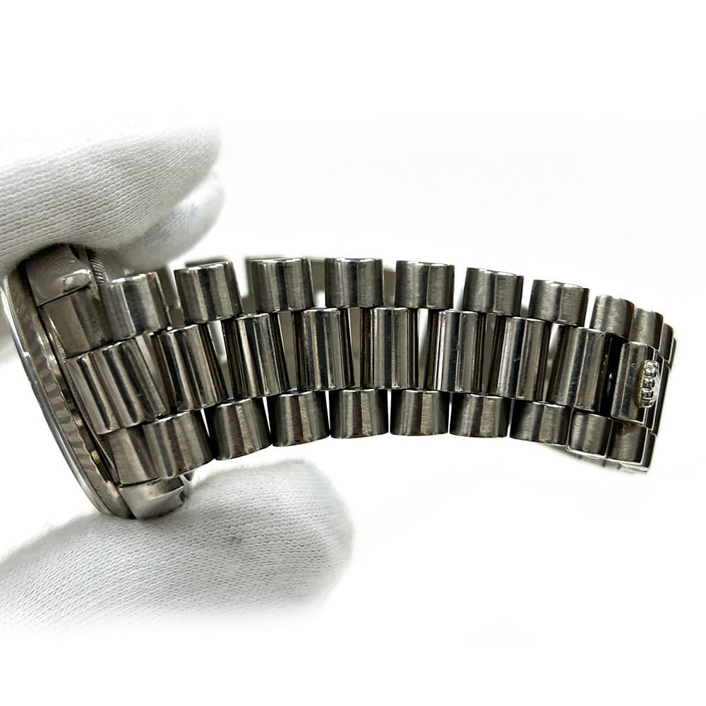 Rolex Day-Date 36 18239 White Gold with Silver Diamond Dial Watch