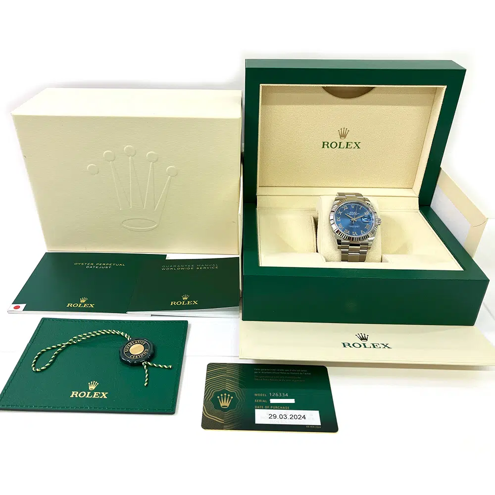 Rolex Datejust Blue Roman 41mm 126334-0025 Steel Oyster Watch 2024 – image 8
