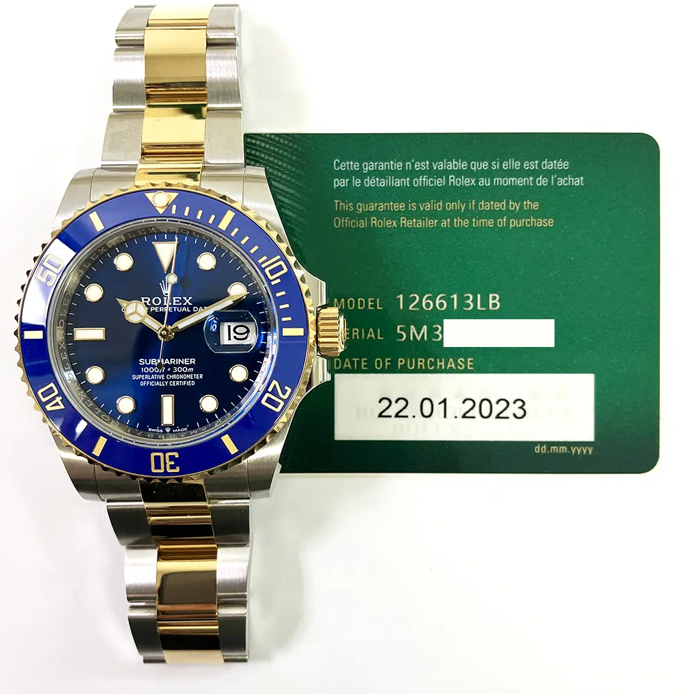 Rolex Submariner Date 41mm Oyster 126613LB Stainless Steel and Yellow Gold Watch Blue Dial – image 3
