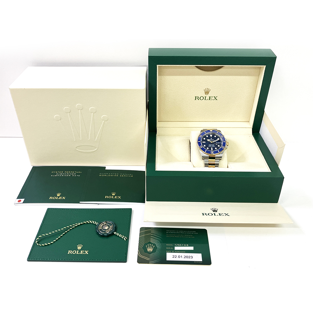Rolex Submariner Date 41mm Oyster 126613LB Stainless Steel and Yellow Gold Watch Blue Dial