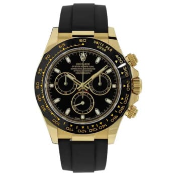 Rolex Cosmograph Daytona 40mm Yellow Gold 116518LN Black Rubber Watch Black Dial 2020