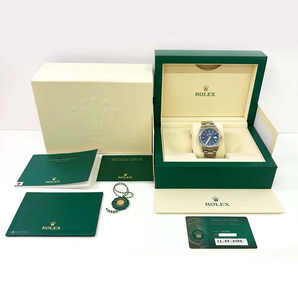 Rolex Datejust Blue Dial 36mm 126200 Oyster Stainless Steel Oyster Watch  2020 – image 8