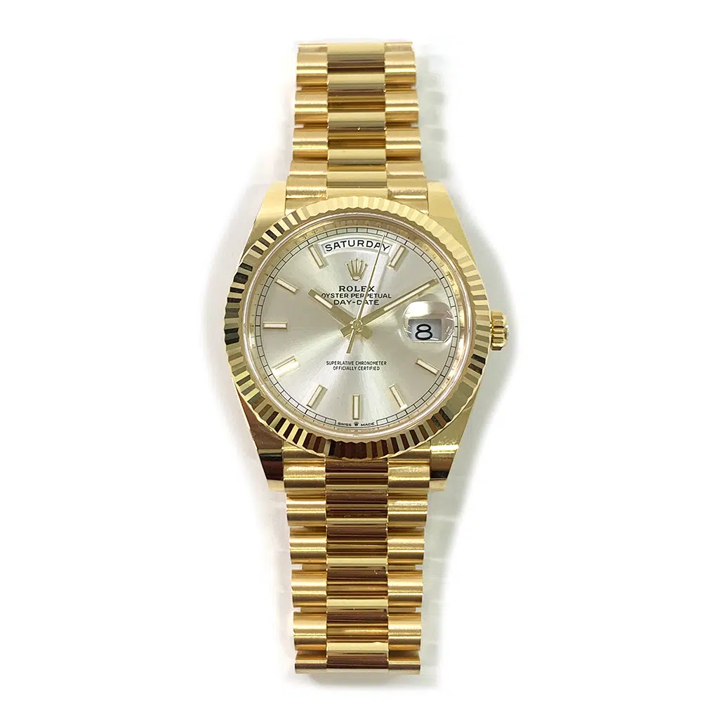 Rolex Day-Date 40 228238 yellow gold President, silver index dial - view 3