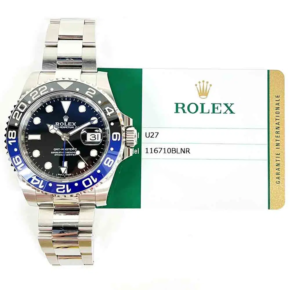 Rolex GMT-Master II 116710BLNR Batman, Oyster bracelet, wrist view